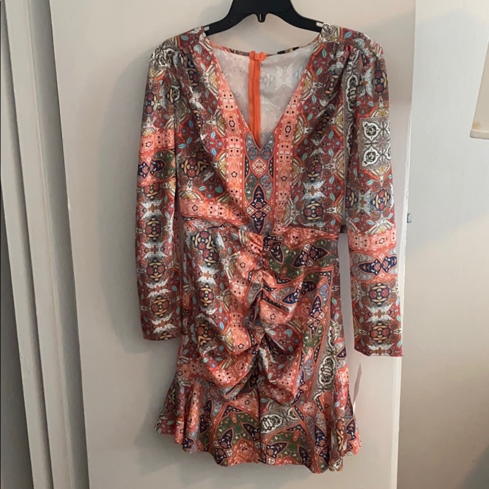 Patterned silk dress